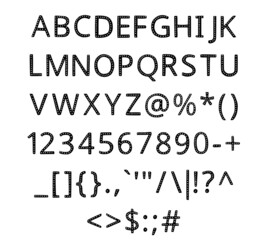 illustration of alphabet letters isolated on white background