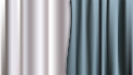 Obraz premium white and blue curtain