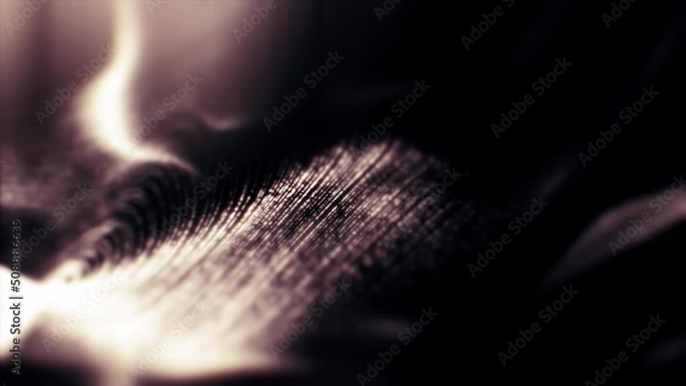 Aufkleber futuristic abstract defocused particles wave pattern flowing motion background