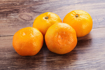 Fresh ripe juicy yellow mandarin