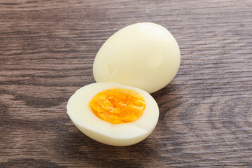 Boiled chicken egg for breakfast