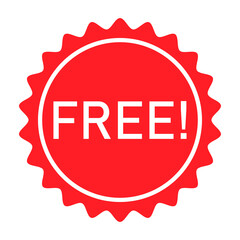 Free web button sign, promotion design label icon, gratis business vector illustration