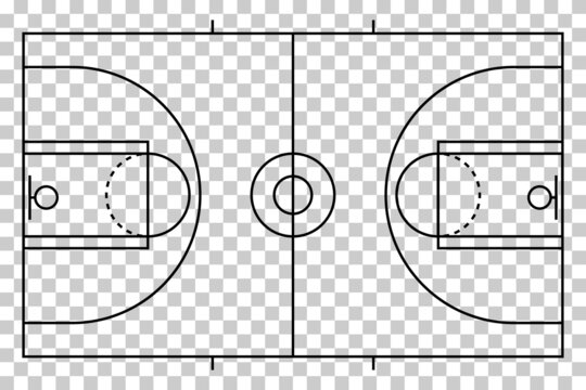 Basketball court icon, floor parquet  area, top american sport symbol, basket field vector illustration