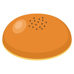 餡パンのイラスト（ベクター）