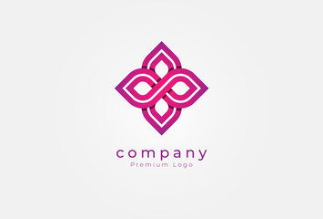 Lotus Logo, modern lotus flower with infinity icon combination, vector illustration