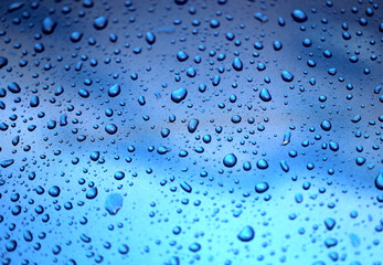 Background is unusual with drops of water