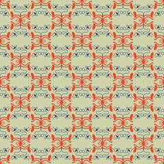 vector seamless pattern with hand drawn plants background