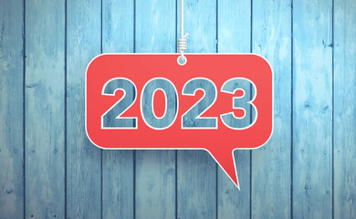 New Year 2023 Creative Design Concept - 3D Rendered Image	
