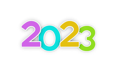 New Year 2023 Creative Design Concept - 3D Rendered Image	