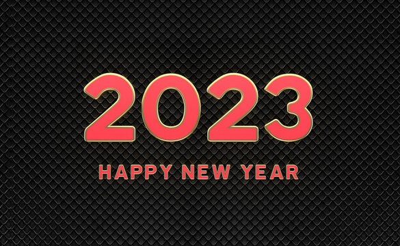 New Year 2023 Creative Design Concept  - 3D Rendered Image	