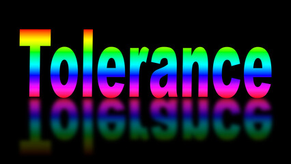 Rainbow text illustrating equality and diversity