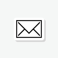 Email message line icon sticker sign for mobile concept and web design