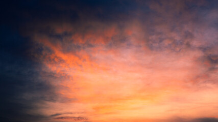 abstract background view of the colorful twilight sky.In the evening, the colorful changes (pink,...