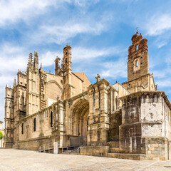 View at the New Cathedral in the streets of Plasencia in Spain - 508892466