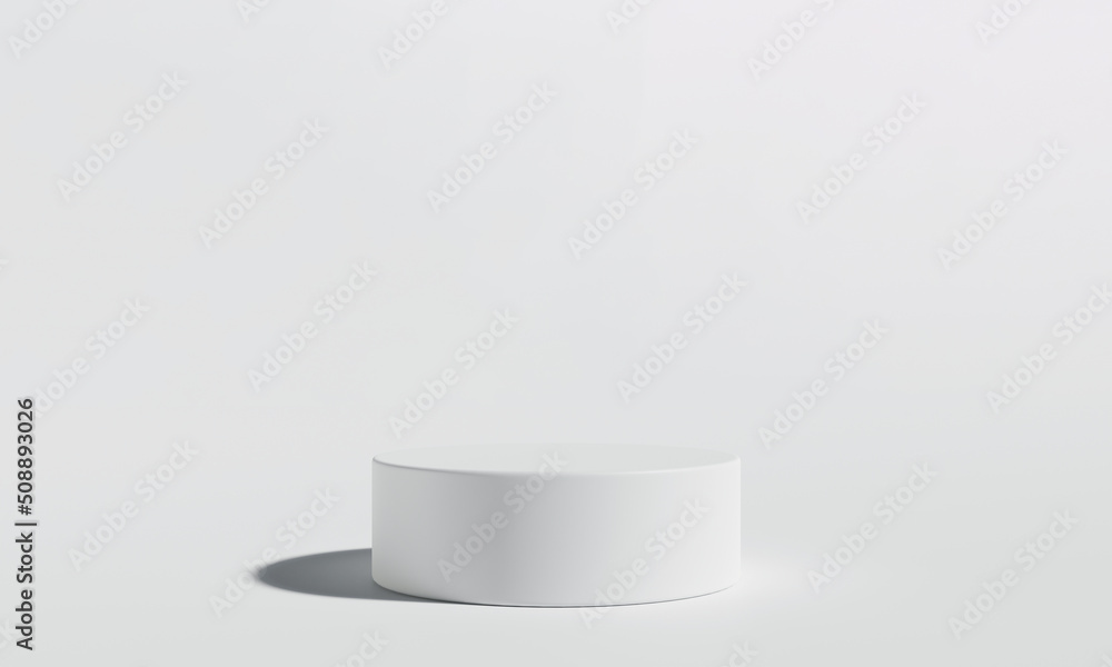 Aufkleber minimal white round product podium showcase stage on circular background. abstract object and busine