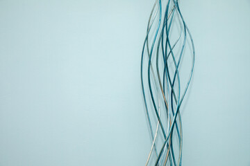 Blue Wall with Decoration Background Texture