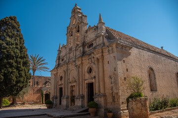 Naklejka premium The orthodox monastery of Arkadi on the Greek island of Crete