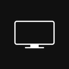 Monitor icon on grey background