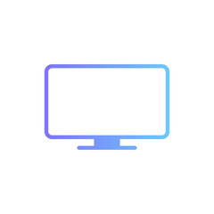 Monitor vector icon with gradient