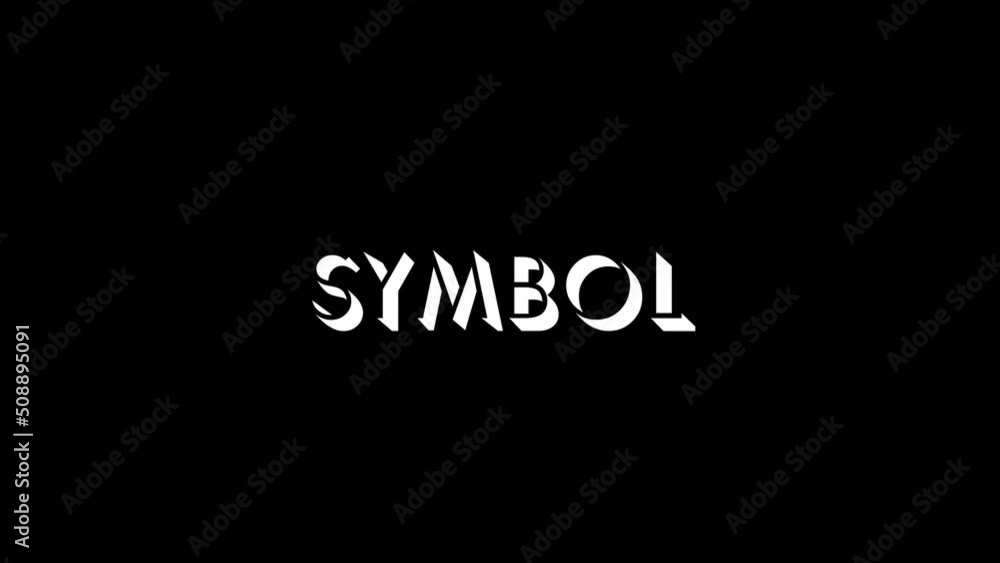 Poster white picture of symbol on a black background. symbol of any quantity. distortion liquid style trans