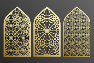 Arabic patterned grill, laser cut templates.
