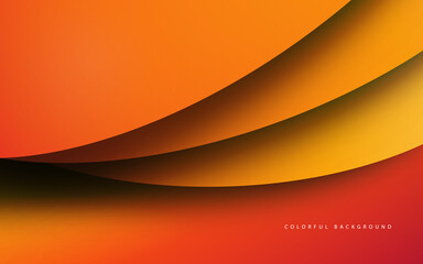 Abstract overlap layer orange color background