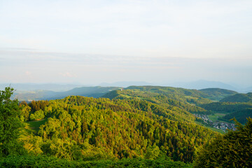 Obraz premium Mountain view of the city Zurich