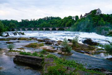Fototapeta na wymiar Great view at Rhine Waterfall