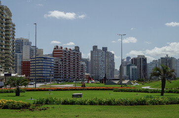 Dream beach holiday vacation in picturesque Punta del Este, Uruguay in South America with beautiful...