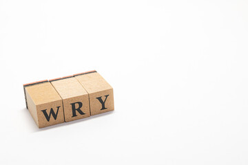 英単語　ブロック　アルファベット　English　WRY