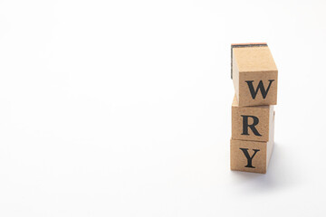 英単語　ブロック　アルファベット　English　WRY