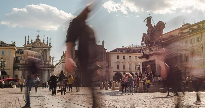 Piazza San Carlo, Turin, Italy