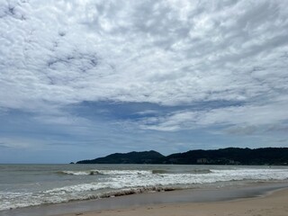 Beautiful sea and sky of Patong beach in Phuket