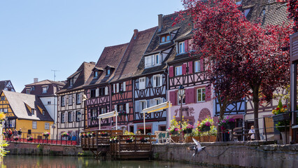 Le quai de la poissonnerie à Colmar - obrazy, fototapety, plakaty