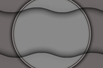 Gray background with waves and circle