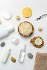 Fototapeta na wymiar Rice for holistic skin care therapy. Holistic beauty concept, fermented beauty care trend