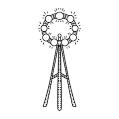 Digital illustration of ring lamp