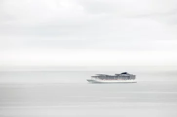 Fototapeten Image of a ferryboat on the sea © Rechitan Sorin