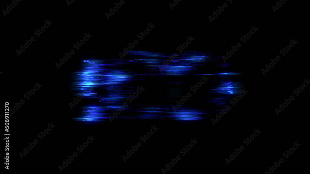 Poster shining cybernetical abstract effect - glitch distortion for your arts, isolated - object 3d illustr