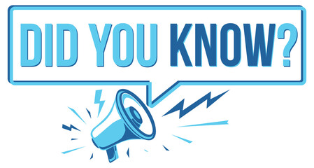 Did you know - sign with megaphone