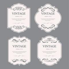 Vintage with victorian ornaments, beautiful, luxury frame. Vintage banner and background.