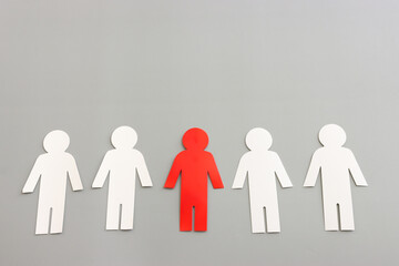 business concept image of people figures, human resources and management concept