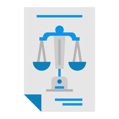 letter and balance icon on transparent background