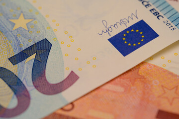 Nahaufnahme Fächer Euro Banknoten