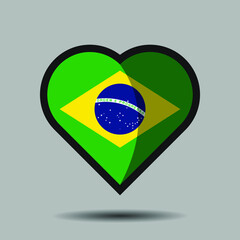 Brazil flag. Official national flag element vector. Flag of world symbol and icon. Vector eps 10.