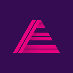 initial logo E or letter E logo alphabet, very suitable for a finance business logo or other business, can also be used as a game or technology community logo