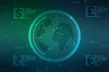 Money transfer. Global Currency. Stock Exchange, Financial Background,Stock market concept