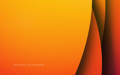 Abstract overlap layer orange color background