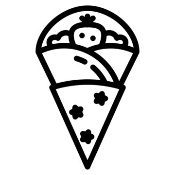 recommend clip art: crepe line icon