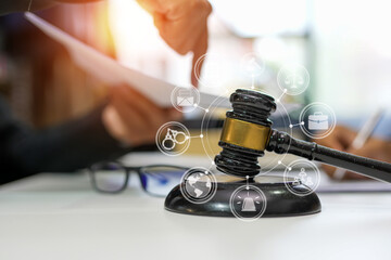 justice and law concept.Male judge Consultation and legal concepts, lawyers, 